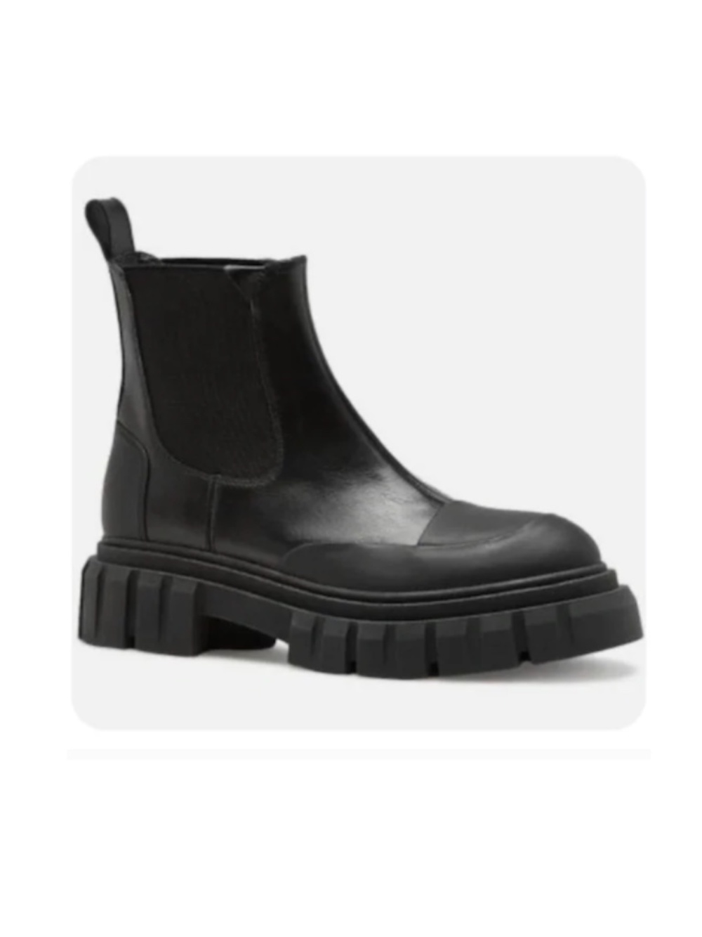 Leather Ankle Boots rain KYREE Black (Size 7)